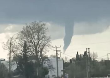 Αναστάτωση στους κατοίκους από ανεμοστρόβιλο