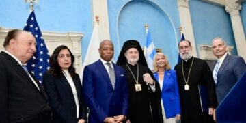 Ευγνώμων για την αναγνώριση από την πόλη της Νέας Υόρκης της επετείου της Επανάστασης του 1821