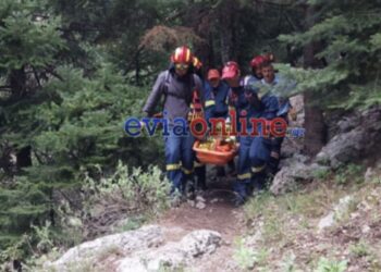 Εύβοια: Επιχείρηση διάσωσης γυναίκας που τραυματίστηκε σε φαράγγι