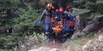 Εύβοια: Επιχείρηση διάσωσης γυναίκας που τραυματίστηκε σε φαράγγι