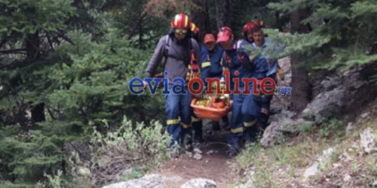 Εύβοια: Επιχείρηση διάσωσης γυναίκας που τραυματίστηκε σε φαράγγι