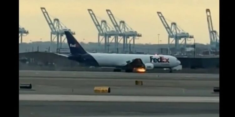 Αναγκαστική προσγείωση εμπορευματικού αεροσκάφους της FedEx λόγω φωτιάς στον κινητήρα
