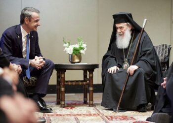 Με τον Πατριάρχη Ιεροσολύμων Θεόφιλο Γ’ συναντήθηκε στο Ισραήλ ο Πρωθυπουργός