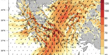 Σημαντική ενίσχυση των βοριάδων στο Αιγαίο και στα ανατολικά ηπειρωτικά από το βράδυ
