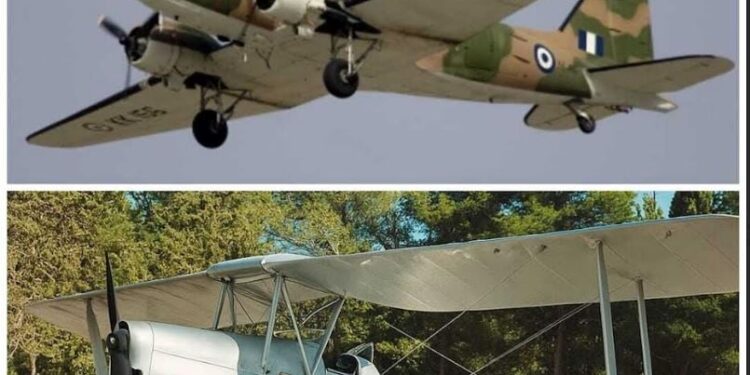 Μία Dakota κι ένα de Havilland Tiger Moth της Πολεμικής Αεροπορίας παίρνουν ξανά ζωή