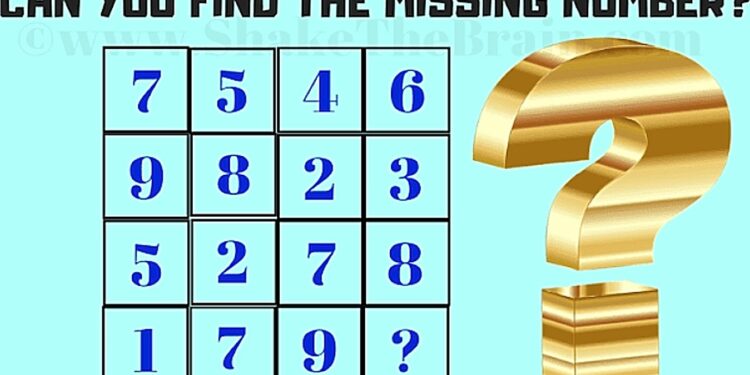 Mπορείτε να βρείτε τον αριθμό που λείπει σε 16 δευτερόλεπτα;