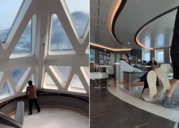 Συγκλονιστικό βίντεο: Κύματα 12 μέτρων «χτυπούν» κρουαζιερόπλοιο