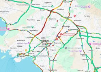 Κίνηση: Τροχαίο μετά την έξοδο της Αττικής Οδού στην Αγία Παρασκευή