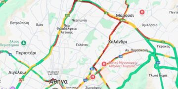 Κίνηση: Μποτιλιάρισμα στην Κηφισίας και στο κέντρο της Αθήνας