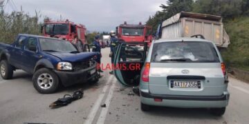 Σοβαρό τροχαίο στην Πάτρα: Καραμπόλα τριών οχημάτων – Στο νοσοκομείο δύο άτομα