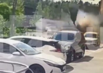 Η στιγμή της έκρηξης του παγιδευμένου αυτοκινήτου που σκότωσε τον Ρώσο στρατηγό