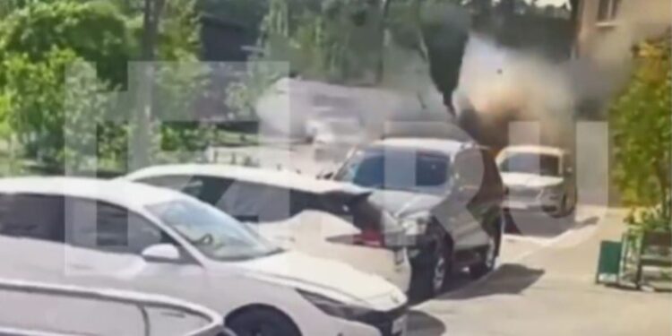 Η στιγμή της έκρηξης του παγιδευμένου αυτοκινήτου που σκότωσε τον Ρώσο στρατηγό