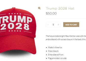 Καπελάκια «Trump 2028» διαθέσιμα στο ηλεκτρονικό κατάστημα του Ντόναλντ Τραμπ