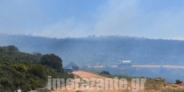 Ζάκυνθος: Καλύτερη η εικόνα από την φωτιά στον Άγιο Λέοντα