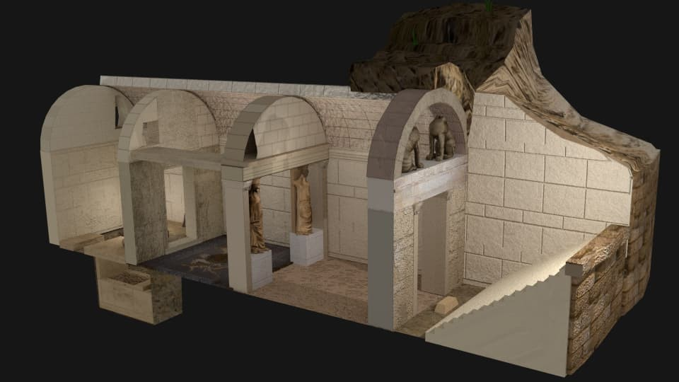 Ανασύνθεση του τύμβου. Φωτογραφία: Magikos fakos / greektoys.org / Wikimedia Commons