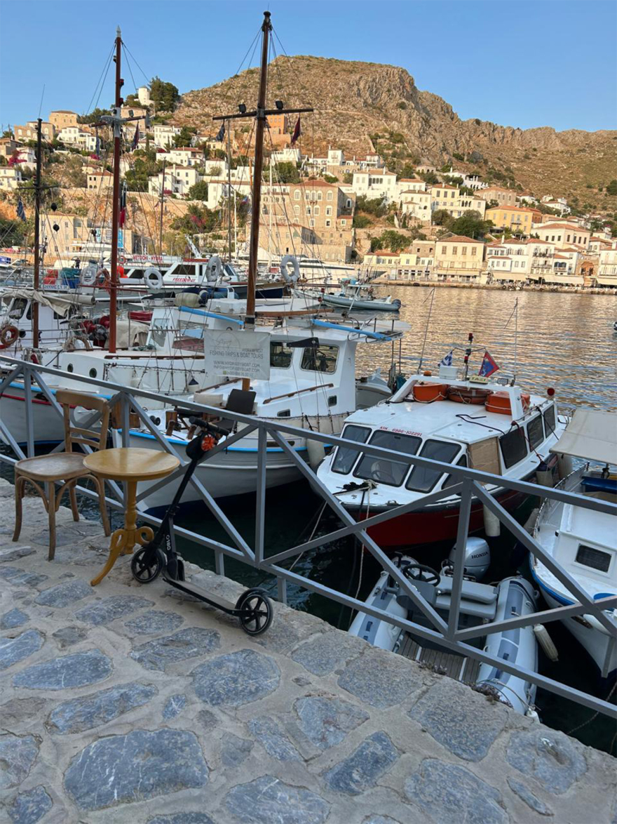 Hydra: See photos of vehicles on the island - Residents say they are left behind after work is done.