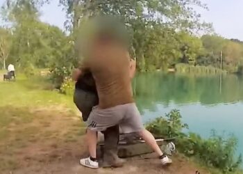 Χάος σε λίμνη με κλωτσοπατινάδα μεταξύ παράνομου ψαρά και αστυνομικών