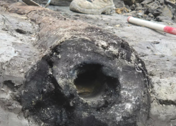 Ξύλινος ρωμαϊκός αγωγός νερού ανακαλύφθηκε κατά τη διάρκεια εργασιών