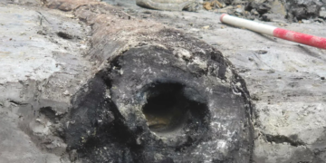 Ξύλινος ρωμαϊκός αγωγός νερού ανακαλύφθηκε κατά τη διάρκεια εργασιών