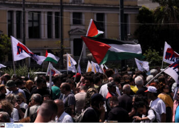 Αθήνα: Πορεία αλληλεγγύης στον λαό της Παλαιστίνης προς την πρεσβεία του Ισραήλ