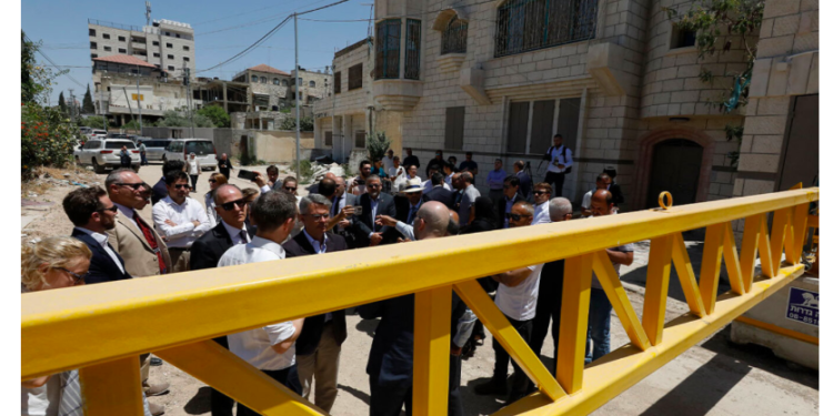 Fierce reactions over Israeli gunfire during visit of foreign diplomats in the West Bank