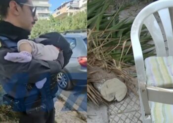 Βίντεο ντοκουμέντο από την στιγμή που αστυνομικοί βρίσκουν το βρέφος δίπλα σε κάδο απορριμμάτων