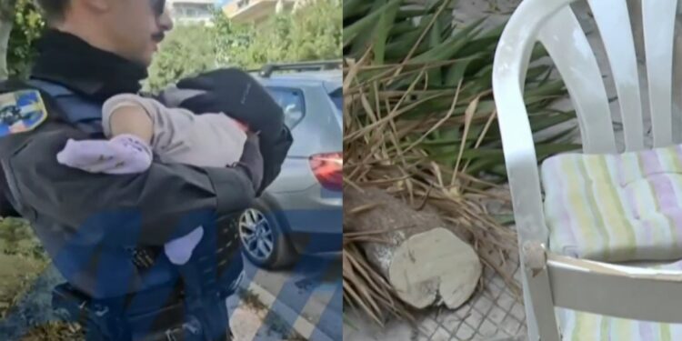 Βίντεο ντοκουμέντο από την στιγμή που αστυνομικοί βρίσκουν το βρέφος δίπλα σε κάδο απορριμμάτων