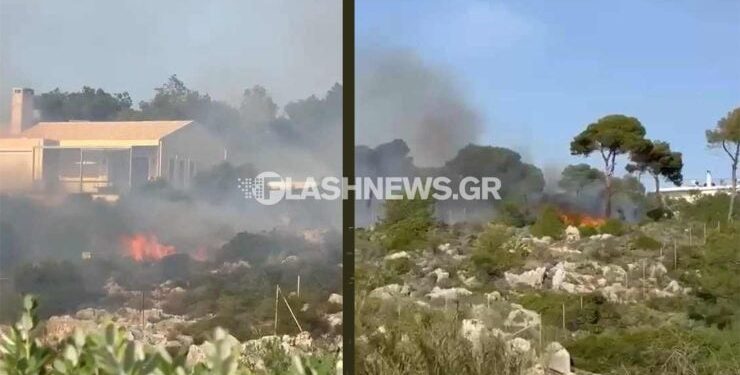Φωτιά σε χορτολιβαδική έκταση στα Χανιά