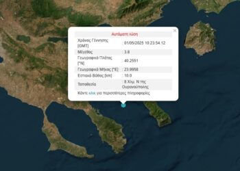 Σεισμός 3,8 Ρίχτερ στο Άγιον Όρος