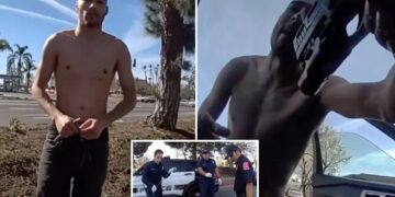 Αστυνομικός φωνάζει «Μην με πυροβολήσεις» αφού ο ύποπτος έκλεψε το όπλο της