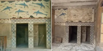 Κατέρρευσε τμήμα τοιχογραφίας στον αρχαιολογικό χώρο