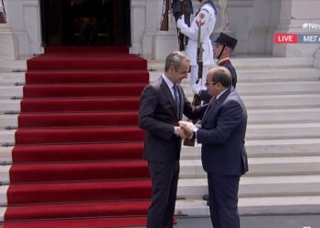 Η συνάντηση του Κυριάκου Μητσοτάκη με τον Φατάχ Αλ Σίσι
