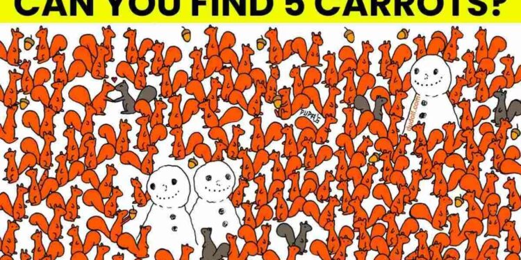 Μόνο το 3% των ανθρώπων θα βρει τα 5 καρότα σε 7 δευτερόλεπτα