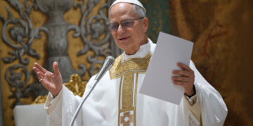 The Vatican has begun the enthronement ceremony of Pope Leo XIV amid strict security measures
