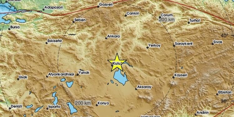Σεισμός 4,9 Ρίχτερ στην κεντρική Τουρκία