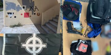 Ίλιον: Συνελήφθησαν 3 άτομα που έγραψαν συνθήματα της Χρυσής Αυγής σε τοίχους σχολείου