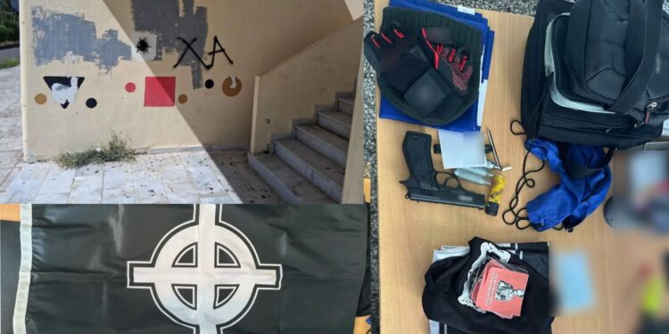 Ίλιον: Συνελήφθησαν 3 άτομα που έγραψαν συνθήματα της Χρυσής Αυγής σε τοίχους σχολείου