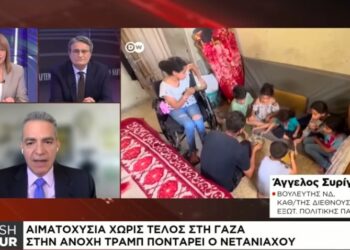 Α. Συρίγος στο Naftemporiki TV για Γάζα: Ο λιμός είναι έγκλημα πολέμου