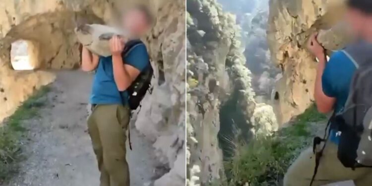 Ισπανία: Ανεγκέφαλος τουρίστας έριξε βράχο σε δημοφιλές μονοπάτι