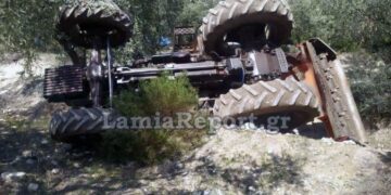 Φθιώτιδα: Ανατροπή τρακτέρ στην Άγναντη