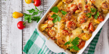 Συνταγή για ζυμαρικά με λαχανικά στο φούρνο