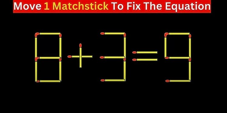Μπορείτε να διορθώσετε την ισότητα μετακινώντας μόλις 1 σπίρτο; Έχετε 8 δευτερόλεπτα