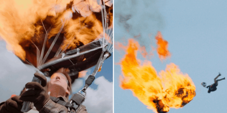 He jumped with a flaming parachute 16 times – Tom Cruise enters the Guinness World Records for the new Mission: Impossible scene