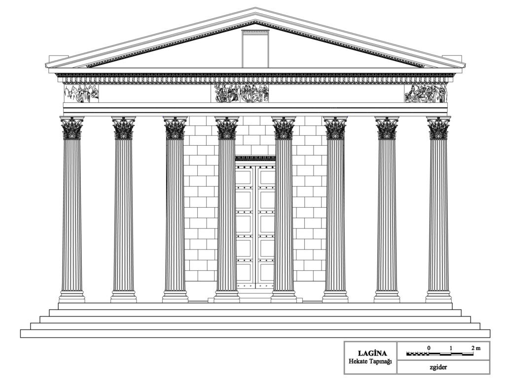 Αποκατάσταση της Πρόσοψης του Ναού της Εκάτης. Φωτογραφία: anatolia archaeology.net