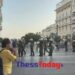 Θεσσαλονίκη: Ένταση και χρήση κρότου λάμψης από τα ΜΑΤ στην πορεία για το Madleen