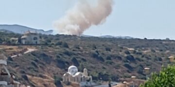 Φωτιά στη Λακωνία – Σηκώθηκε ένα ελικόπτερο