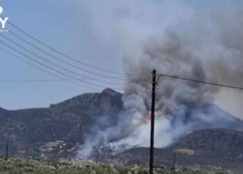 Μήνυμα του 112 για τη φωτιά στην περιοχή Καραβοστάσι