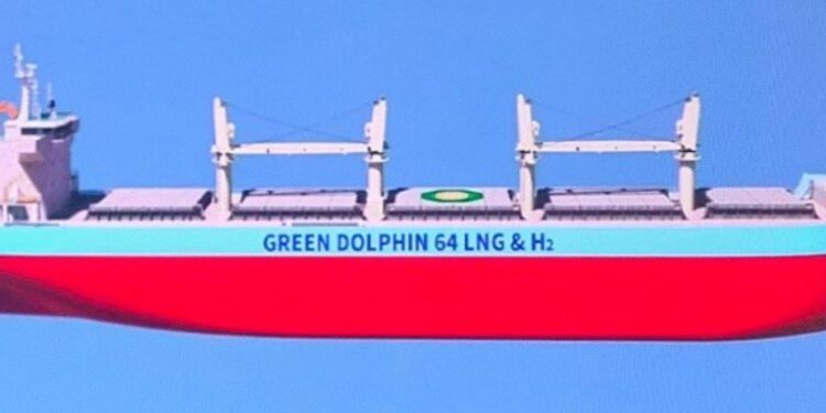 Αρχική έγκριση για υπερσύγχρονο πλοίο ξηρού φορτίου τύπου Ultramax διπλού καύσιμου LNG και υδρογόνου