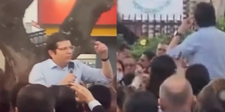 Κολομβία: H στιγμή που o υποψήφιος πρόεδρος Μιγκέλ Ουρίμπε δέχεται πυρά