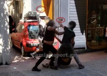 Λαμία: Βίντεο από νέα άγρια συμπλοκή στο κέντρο της πόλης